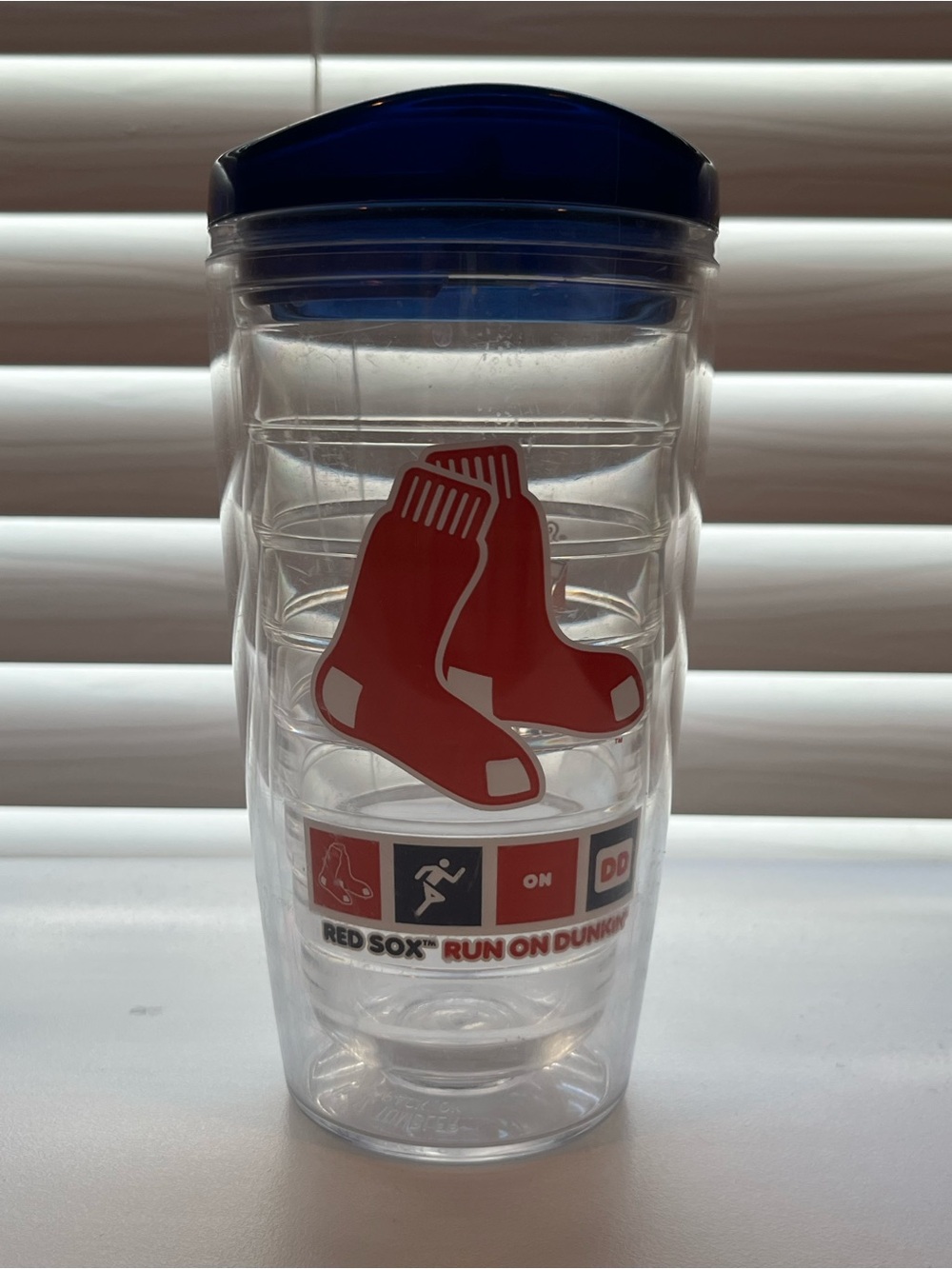 Boston Red Sox Double Wall Tumbler - Clear with Red & Navy